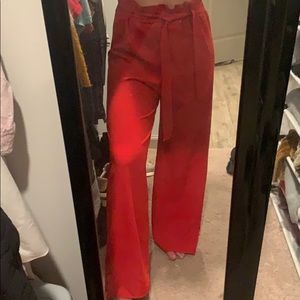 Red Flowy Pants